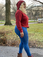 Load image into Gallery viewer, Crop keyhole sweatshirt
